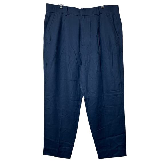 Everlane Tencel Way High Tapered Buttersmooth Navy Blue Pant 16 - Picture 5 of 11